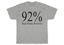 Load image into Gallery viewer, 92% Black Women, We Got Us T-shirt