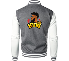 Load image into Gallery viewer, Black King Letterman Jacket