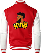 Load image into Gallery viewer, Black King Letterman Jacket