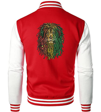Load image into Gallery viewer, Rasta Lion Letterman Jacket