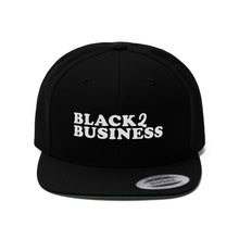 Load image into Gallery viewer, Black 2 Business Snapback Hat
