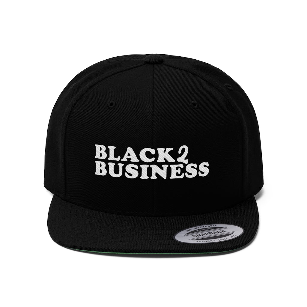 Black 2 Business Snapback Hat